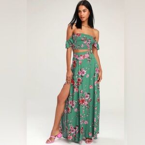 Lulus floral two piece set
